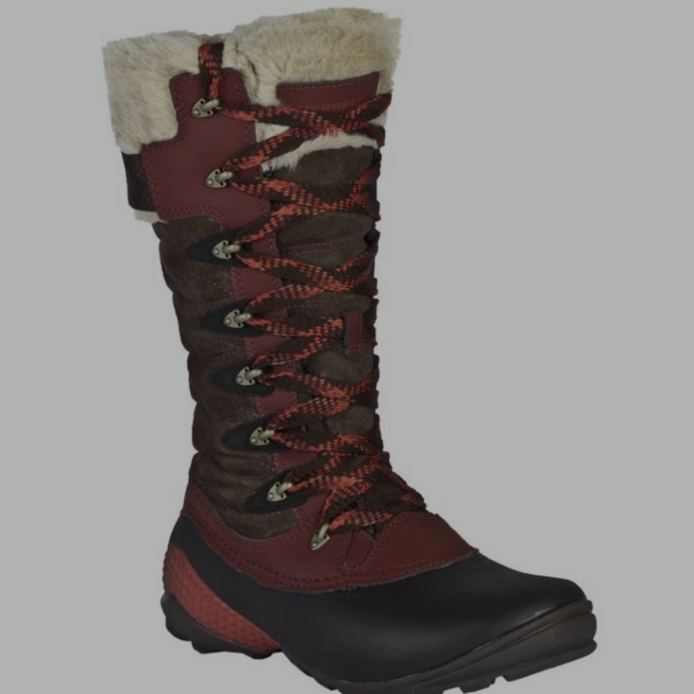 Merrell Winterbelle Mahogany winter hiking Boots 10 - Picture 9 of 14